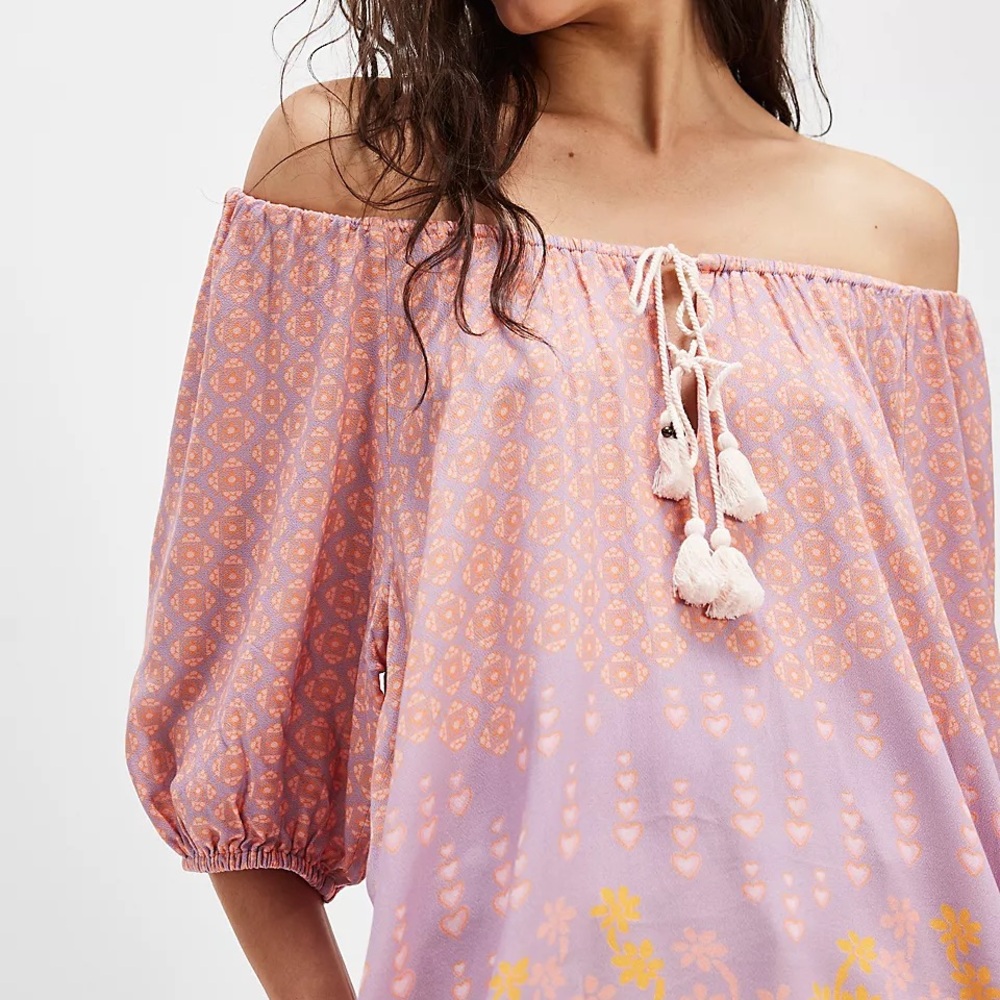 Spell Sweet Nothings Short Sleeve Blouse Boho Bohemian NWT